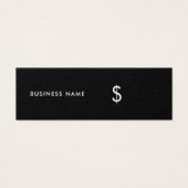 Klassieke, moderne, stijlvolle zwarte Label tegen  Mini Visitekaartjes (Voorkant)