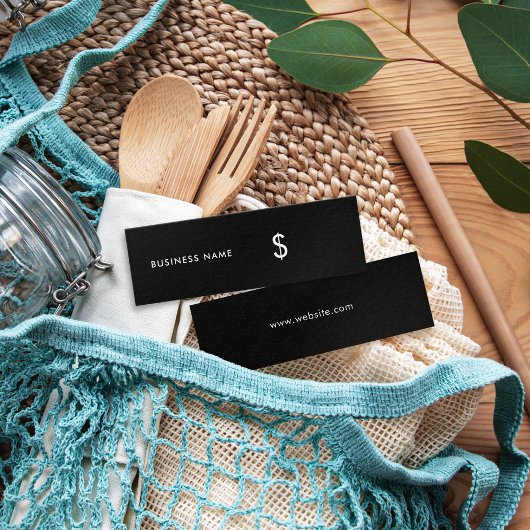 Klassieke, moderne, stijlvolle zwarte Label tegen  Mini Visitekaartjes