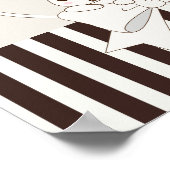 Klassieke moderne streep cute cartoon tweeling kon poster (Hoek)