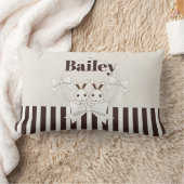 Klassieke Moderne Streep Leuke Twin Bunny Meisje Kussen (Deken)