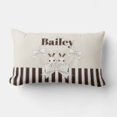 Klassieke Moderne Streep Leuke Twin Bunny Meisje Kussen (Voorkant)