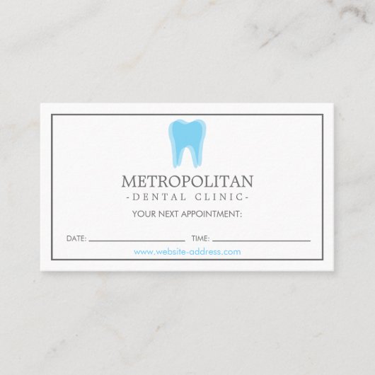 Klassieke Moderne Tandese Logo benoeming Visitekaartje (Voorkant)