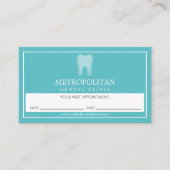 Klassieke moderne tandheelkundige Logo Aqua-benoem Visitekaartje (Voorkant)