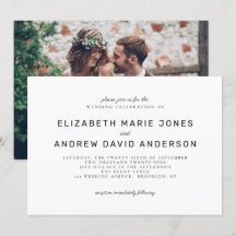 Klassieke moderne tijdloze zwart wit foto bruiloft