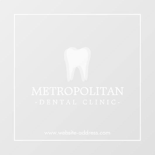 Klassieke moderne Tooth Logo Raamsticker (Vel)