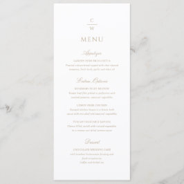 Klassieke moderne trouw in vintage goud menu