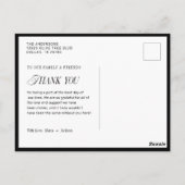 Klassieke moderne trouwfoto dank je wel briefkaart (Achterkant)