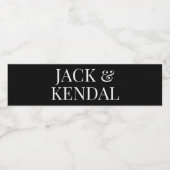 Klassieke Moderne Vette Grote Namen Eenvoudig Waterfles Etiket (Enkel label)