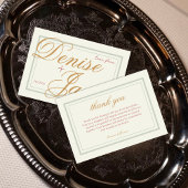 Klassieke Moderne Vintage Wedding Gast Bedankkaart