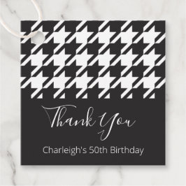 Klassieke moderne zwarte en witte hond bedankjes labels