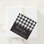 Klassieke moderne zwarte en witte hond bedankjes labels (In situ)