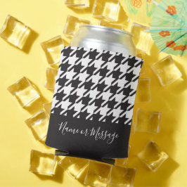 Klassieke moderne zwarte en witte hond blikjeskoeler