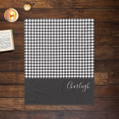 Klassieke moderne zwarte en witte hond fleece deken