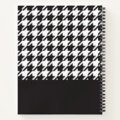 Klassieke moderne zwarte en witte hond notitieboek (Achterkant)