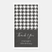 Klassieke moderne zwarte en witte hond servet (Voorkant)