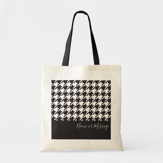 Klassieke moderne zwarte en witte hond tote bag (Voorkant)