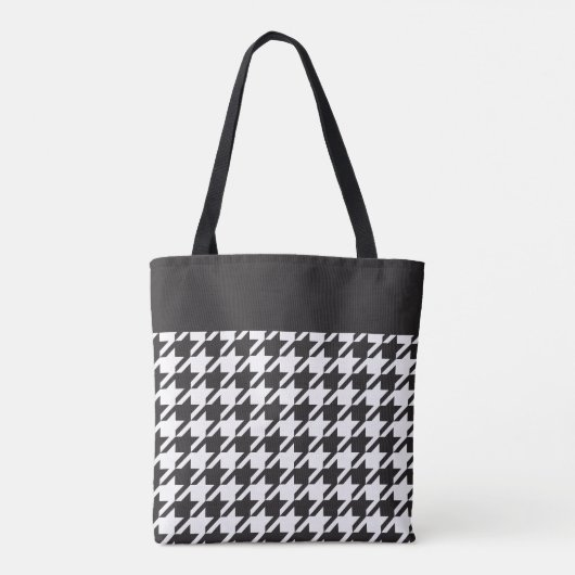 Klassieke moderne zwarte en witte hond tote bag (Achterkant)