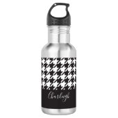 Klassieke moderne zwarte en witte hond waterfles  (Voorkant)