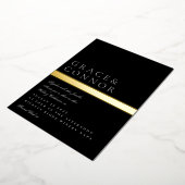 Klassieke moderne zwarte gouden olievlek folie uitnodiging (Gedraaid)