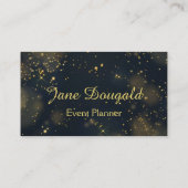 Klassieke, moderne zwarte gouden sterren - Aangepa Visitekaartje (Achterkant)