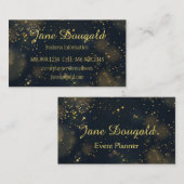 Klassieke, moderne zwarte gouden sterren - Aangepa Visitekaartje (Voorkant / Achterkant)