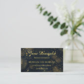 Klassieke, moderne zwarte gouden sterren - Aangepa Visitekaartje (Staand voorkant)