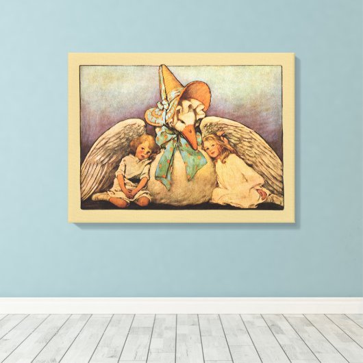 Klassieke Moeder de Gans Kinderen Jessie Willcox S Canvas Afdruk (Insitu (Houten vloer))