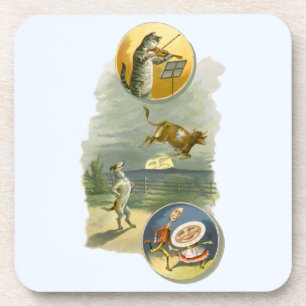 Klassieke Moeder de Gans-kinderrijm Hey Diddle Bier Onderzetter