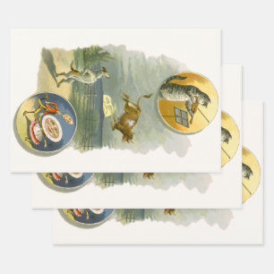 Klassieke Moeder de Gans-kinderrijm Hey Diddle Inpakpapier Vel