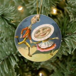 Klassieke Moeder de Gans-kinderrijm Hey Diddle Keramisch Ornament