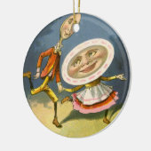 Klassieke Moeder de Gans-kinderrijm Hey Diddle Keramisch Ornament (Links)