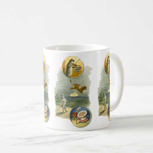 Klassieke Moeder de Gans-kinderrijm Hey Diddle Koffiemok (Voorkant rechts)