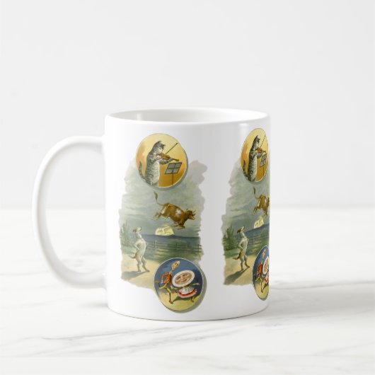 Klassieke Moeder de Gans-kinderrijm Hey Diddle Koffiemok (Links)