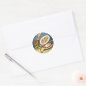 Klassieke Moeder de Gans-kinderrijm Hey Diddle Ronde Sticker (Envelop)