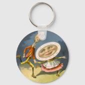 Klassieke Moeder de Gans-kinderrijm Hey Diddle Sleutelhanger (Achterkant)