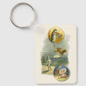 Klassieke Moeder de Gans-kinderrijm Hey Diddle Sleutelhanger (Voorkant)