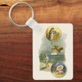 Klassieke Moeder de Gans-kinderrijm Hey Diddle Sleutelhanger (Voorkant)