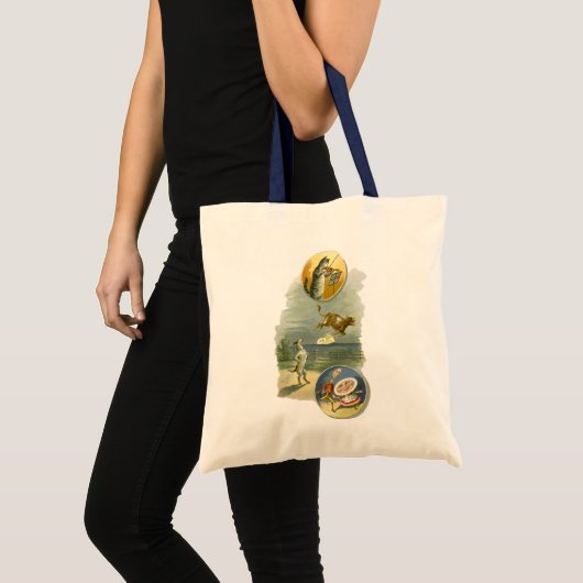 Klassieke Moeder de Gans-kinderrijmpje Hey Diddle Tote Bag (Voorkant (product))