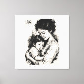 Klassieke Moeder & Kind 1982 Canvas Afdruk (Voorkant)