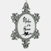 Klassieke moeder van de bruidegom tin sneeuwvlok ornament (Links)
