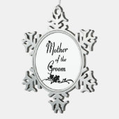 Klassieke moeder van de bruidegom tin sneeuwvlok ornament (Rechts)