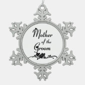 Klassieke moeder van de bruidegom tin sneeuwvlok ornament (Voorkant)