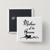 Klassieke moeder van de Groom Vierkante Button 5,1 Cm (Voorkant /achterkant)