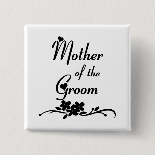 Klassieke moeder van de Groom Vierkante Button 5,1 Cm (Voorkant)