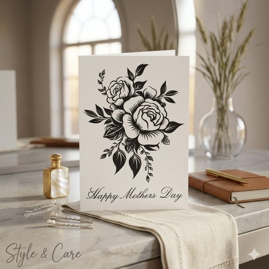 Klassieke Moederdag bloemkaarten Kaart