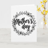 Klassieke Moederdag Takkaart Kaart (Gele Bloem)