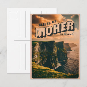 Klassieke Moher kliffen, Ierland natuur geschenken Briefkaart
