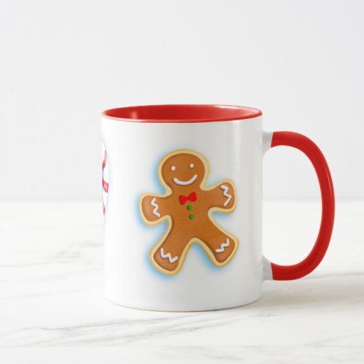 Klassieke Mok, 11 oz Kerst Gingerbread Man Mok (Rechts)