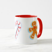 Klassieke Mok, 11 oz Kerst Gingerbread Man Mok (Voorkant rechts)