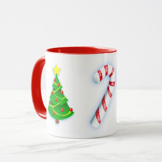 Klassieke Mok, 11 oz Kerst Gingerbread Man Mok (Voorkant links)